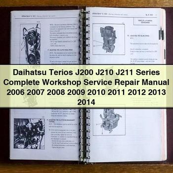 2006-2014 Daihatsu Terios J200 J210 J211 Series Service Repair Workshop Manual PDF