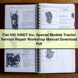 Fiat 540 540DT Inc. Special Models Tractor Service Repair Workshop Manual Pdf