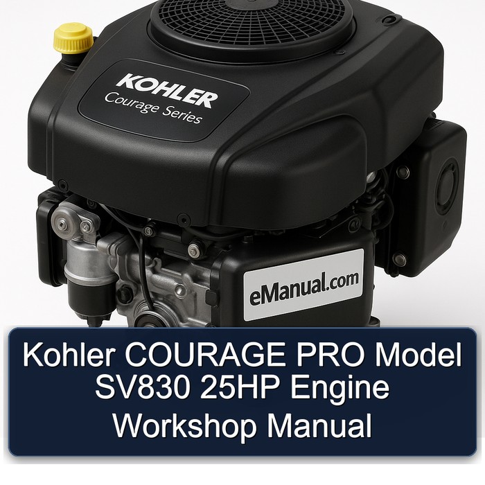 Kohler Courage Series PRO Model SV830 25HP Engine Service Repair Workshop Manual PDF