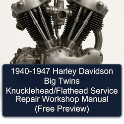 Harley Davidson Servi Car 1940-1947 Big Twins Knucklehead/flathead (free Preview) Service Repair Workshop Manual PDF