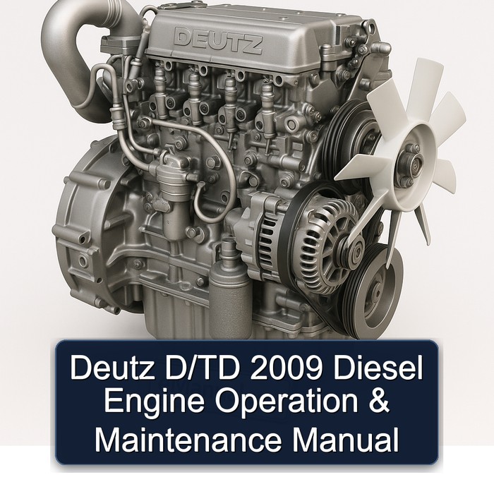 2009 Deutz TD Series D/td Diesel Engine Operation Service Repair Workshop Manual PDF