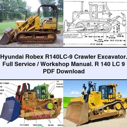 Hyundai Robex R140lc-9 Crawler Excavator. / . R 140 LC 9 Service Repair Workshop Manual PDF