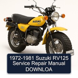 1972-1981 Suzuki RV Series RV125 Downloa Service Repair Workshop Manual PDF