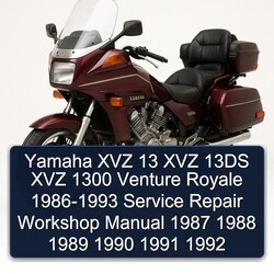 1986-1993 Yamaha XVZ Models 13 13DS 1300 Venture Royale Service Repair Workshop Manual PDF