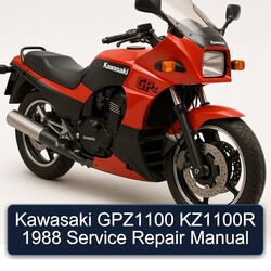 1988 Kawasaki GPZ Series GPZ1100 KZ1100R Service Repair Workshop Manual PDF