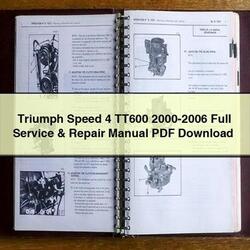 2000-2006 Keeway Speed Triumph 4 TT600 Service Repair Workshop Manual PDF