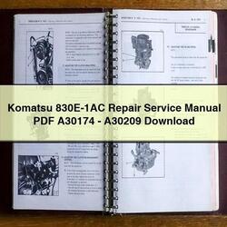 Komatsu 830E-1AC A30174-a30209 Service Repair Workshop Manual PDF