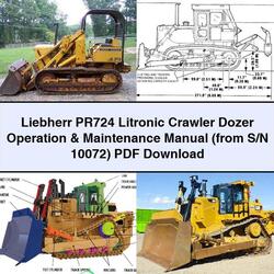Liebherr PR724 Litronic Crawler Dozer Operation (from S/n 10072) Service Repair Workshop Manual PDF