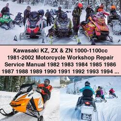 1981-2002 Kawasaki KZ Series ZX ZN 1000-1100cc - Motorcycle Service Repair Workshop Manual PDF