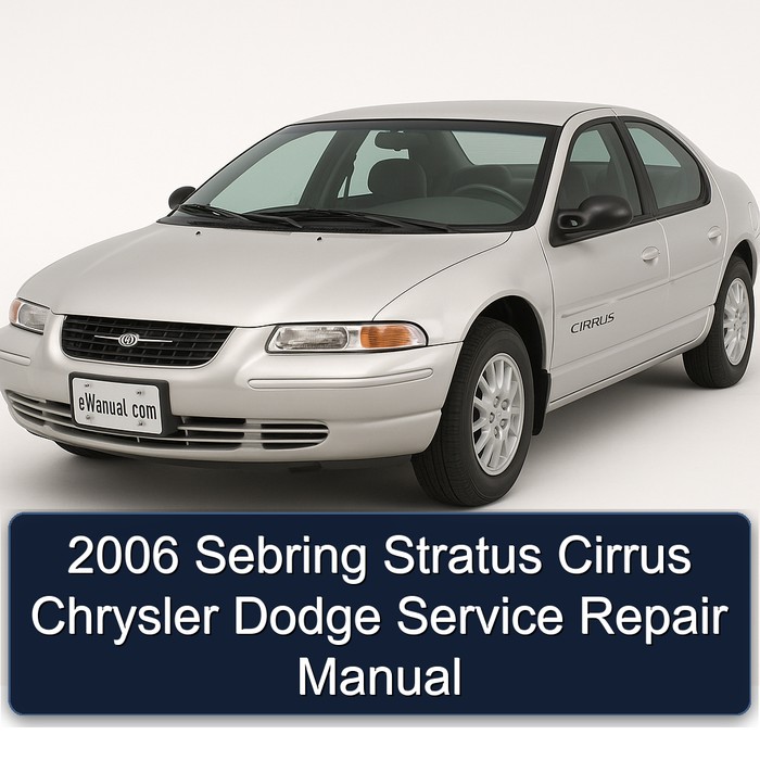 2006 Chrysler Cirrus Sebring Stratus Dodge Service Repair Workshop Manual PDF