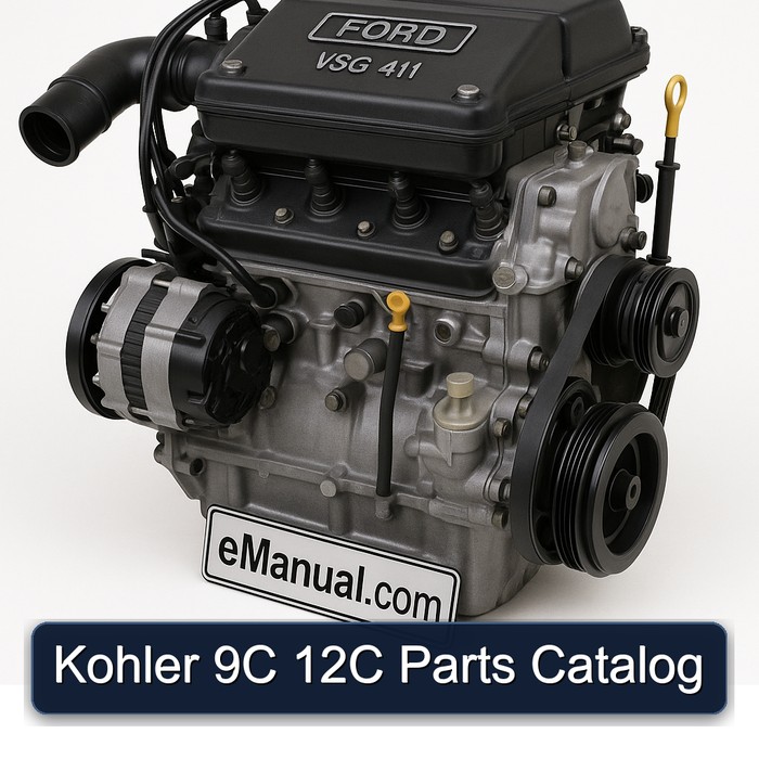 Ford VSG 411 Kohler 9C 12C Parts Catalog PDF
