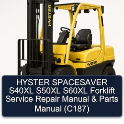 Hyster Spacesaver S40XL S50XL S60XL Forklift Parts (C187) Catalog PDF