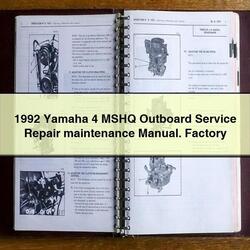 1992 Yamaha 4 Mshq Outboard maintenance Service Repair Workshop Manual PDF