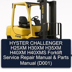 Hyster Challenger H25XM H30XM H35XM H40XM H40XMS Forklift Parts (D001) Catalog PDF