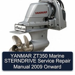 2009 Yanmar ZT350 Marine Sterndrive Onward Service Repair Workshop Manual PDF