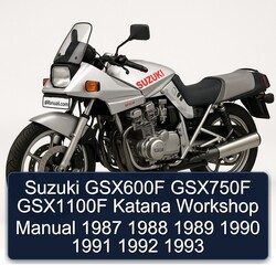 1987-1993 Suzuki Katana Models GSX600F GSX750F GSX1100F Service Repair Workshop Manual PDF