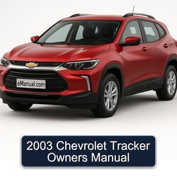 2003 Chevrolet Tracker Owners Owner's Manual PDF
