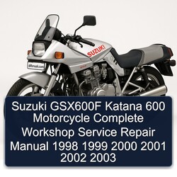 1998-2003 Suzuki Katana Models GSX600F 600 Motorcycle Service Repair Workshop Manual PDF