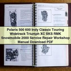 2000 Polaris 500 600 Indy Classic Touring Widetrack Triumph XC SKS RMK Snowmobile Service Repair Workshop Manual PDF