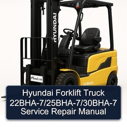 Hyundai Forklift Truck 22bha-7/25bha-7/30bha-7 Service Repair Workshop Manual PDF