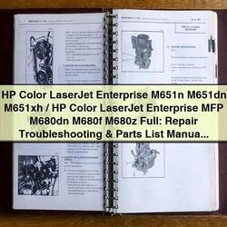 HP Color Laserjet Enterprise M651N M651DN M651xh/hp MFP M680DN M680F M680Z Parts Catalog PDF
