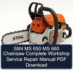 Stihl MS 650 660 Chainsaw Service Repair Workshop Manual PDF