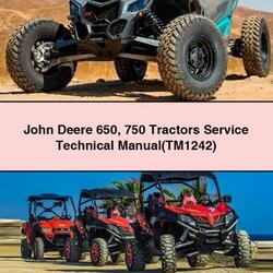 John Deere 650 750 Tractors (TM1242) Service Repair Workshop Manual PDF