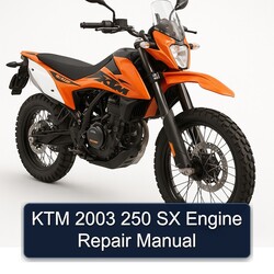 2003 KTM 250 SX Engine Service Repair Workshop Manual PDF