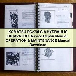 Komatsu Pc270lc-8 Hydraulic Excavator Operation Service Repair Workshop Manual PDF