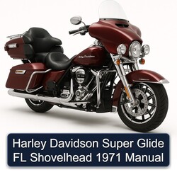 1971 Harley Davidson Super Glide FL Shovelhead Service Repair Workshop Manual PDF