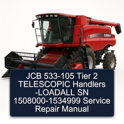 JCB 533-105 Tier 2 Telescopic Handlers -loadall SN 1508000-1534999 Service Repair Workshop Manual PDF