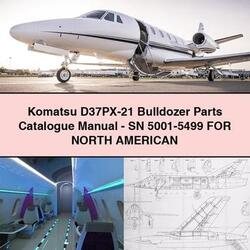 Komatsu D37PX-21 Bulldozer -sn 5001-5499 North American Parts Catalog PDF