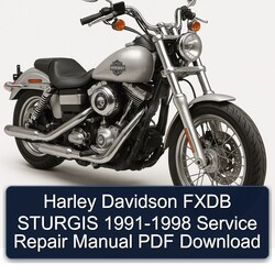 1991-1998 Harley Davidson Servi Car Fxdb Sturgis Service Repair Workshop Manual PDF