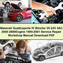 1994-2001 Maserati Biturbo Quattroporte IV V6 24V 4AC 2800ENGINE Service Repair Workshop Manual PDF