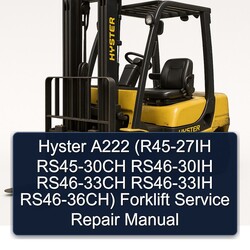 Hyster A222 (r45-27ih RS45-30CH RS46-30IH RS46-33CH RS46-33IH Rs46-36ch) Forklift Service Repair Workshop Manual PDF