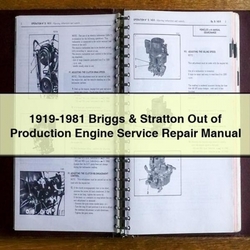 1981 1919- Briggs Stratton Out Production Engine Service Repair Workshop Manual PDF