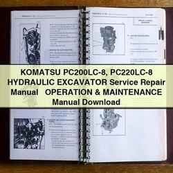 Komatsu Pc200lc-8 Pc220lc-8 Hydraulic Excavator Operation Service Repair Workshop Manual PDF