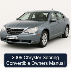 2009 Chrysler Sebring Convertible Owners Manual 