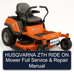Husqvarna ZTH Ride ON Mower Service Repair Workshop Manual PDF