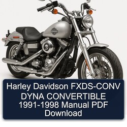 1991-1998 Harley Davidson FXDS-CONV Dyna Convertible Service Repair Workshop Manual PDF