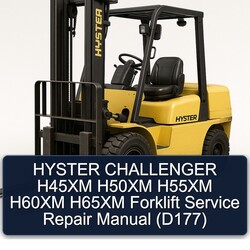 Hyster Challenger H45XM H50XM H55XM H60XM H65XM Forklift (D177) Service Repair Workshop Manual PDF