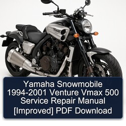 1994-2001 Yamaha Snowmobile - Venture Vmax 500 [improved] Service Repair Workshop Manual PDF