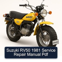 1981 Suzuki RV Series RV50 Service Repair Workshop Manual PDF