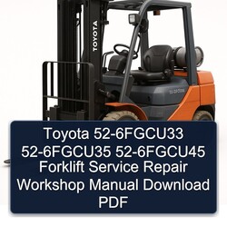 Toyota 52-6fgcu33 52-6fgcu35 52-6fgcu45 Forklift Service Repair Workshop Manual PDF