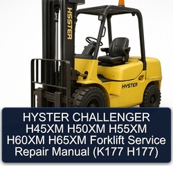 Hyster Challenger H45XM H50XM H55XM H60XM H65XM Forklift (k177 H177) Service Repair Workshop Manual PDF