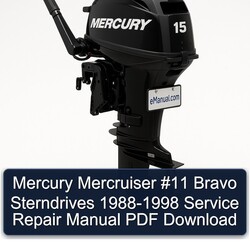 1988-1998 Mercury Mercruiser 11 Bravo Sterndrives Service Repair Workshop Manual PDF