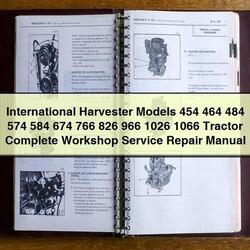 International Harvester Models 454 464 484 574 584 674 766 826 966 1026 1066 Tractor Service Repair Workshop Manual PDF