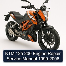 1999-2006 KTM 125 200 Engine Service Repair Workshop Manual PDF