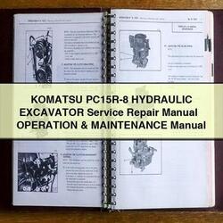 Komatsu PC15R-8 Hydraulic Excavator Operation Service Repair Workshop Manual PDF