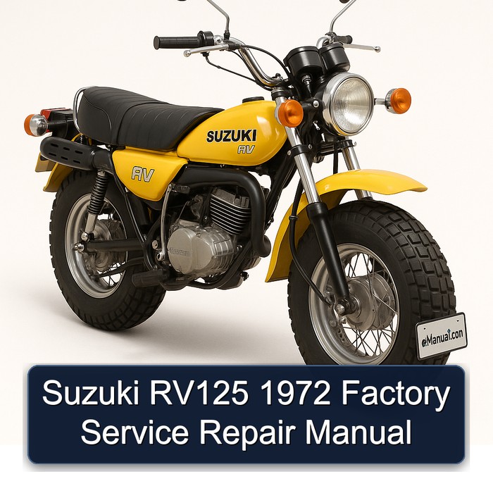 1972 Suzuki RV Series RV125 Service Repair Workshop Manual PDF